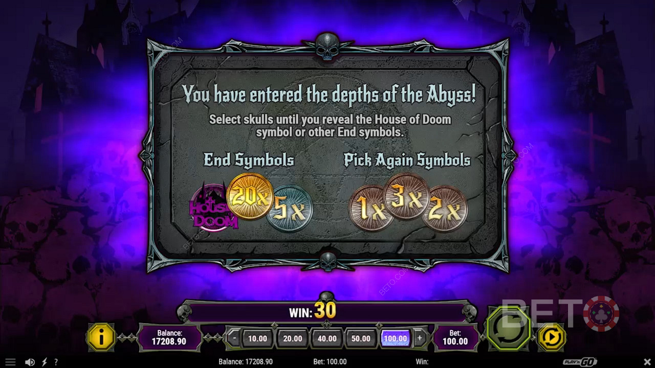 Mở khóa phần thưởng trò chơi Skulls of Abyss để mở khóa khả năng giành chiến thắng tốt nhất với Hệ số nhân