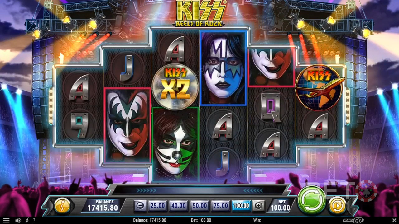 Đánh giá KISS Reels of Rock của BETO Slots