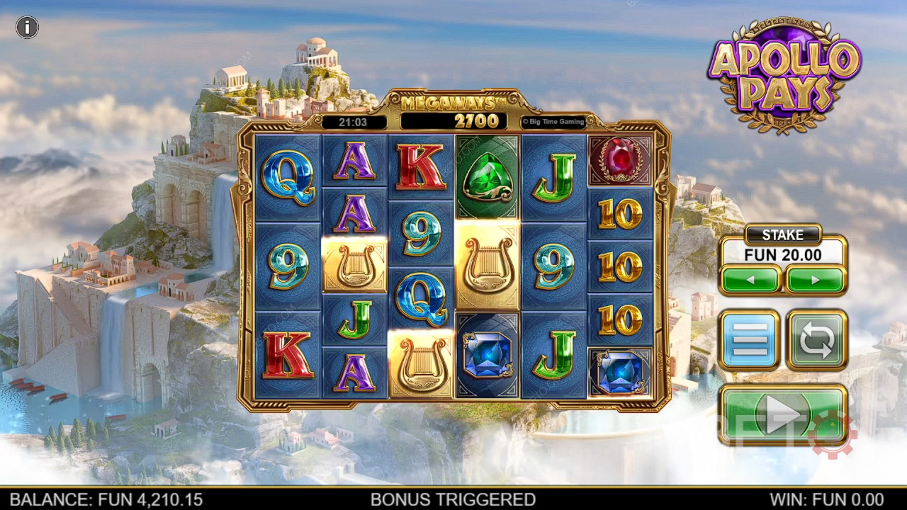 Đánh giá Apollo Pays Megaways của BETO Slots