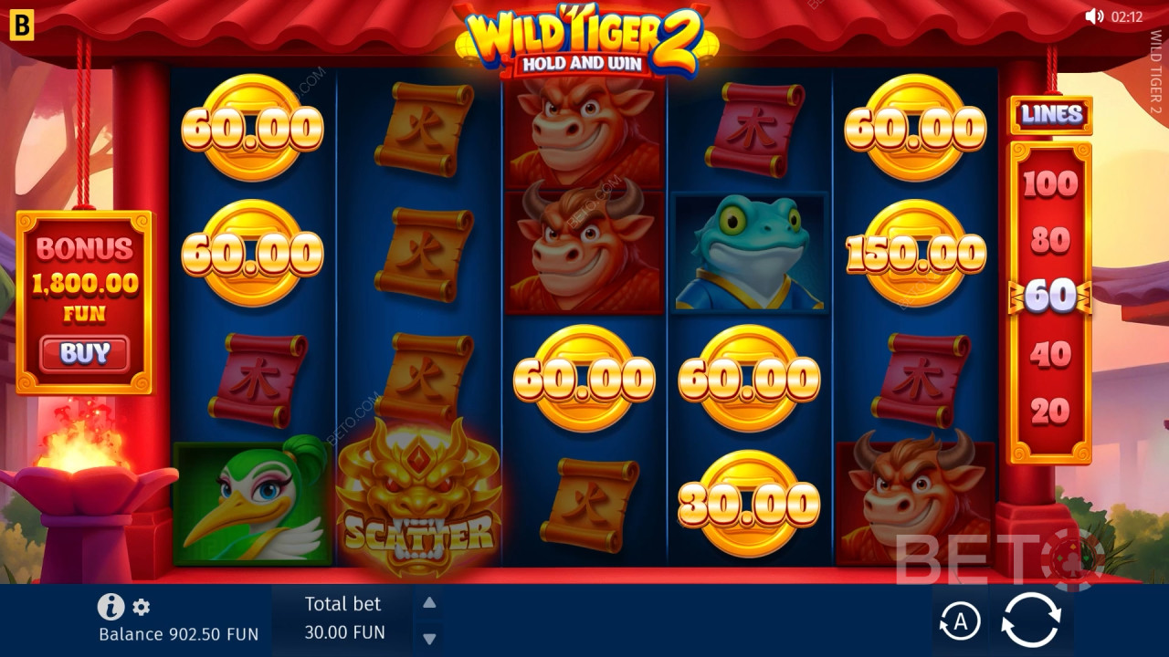 Đánh giá Wild Tiger 2 của BETO Slots