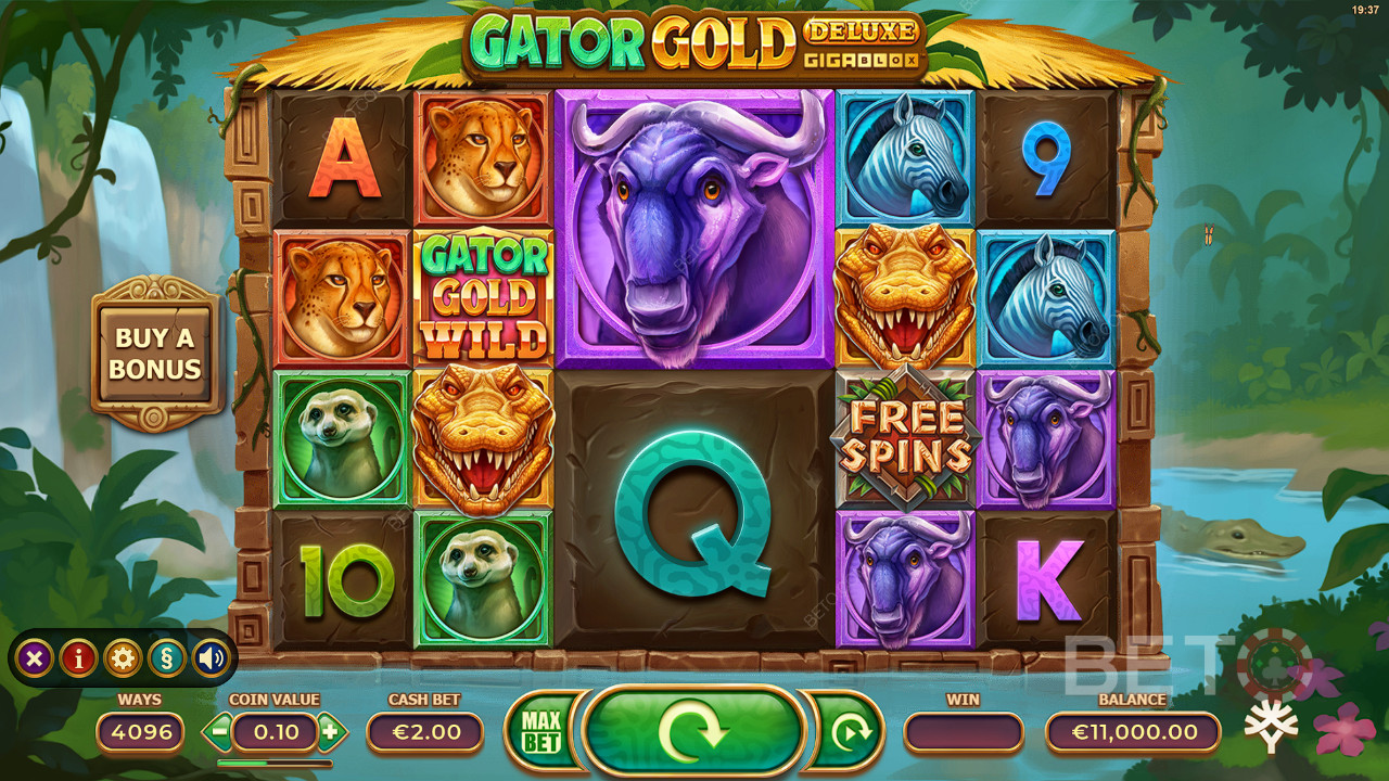 Đánh giá Gator Gold Deluxe Gigablox của BETO Slots