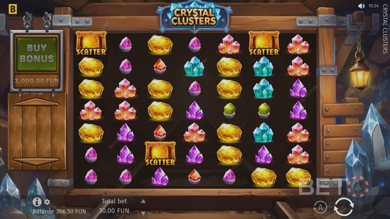 Đánh giá trò chơi Crystal Clusters của BETO Slots
