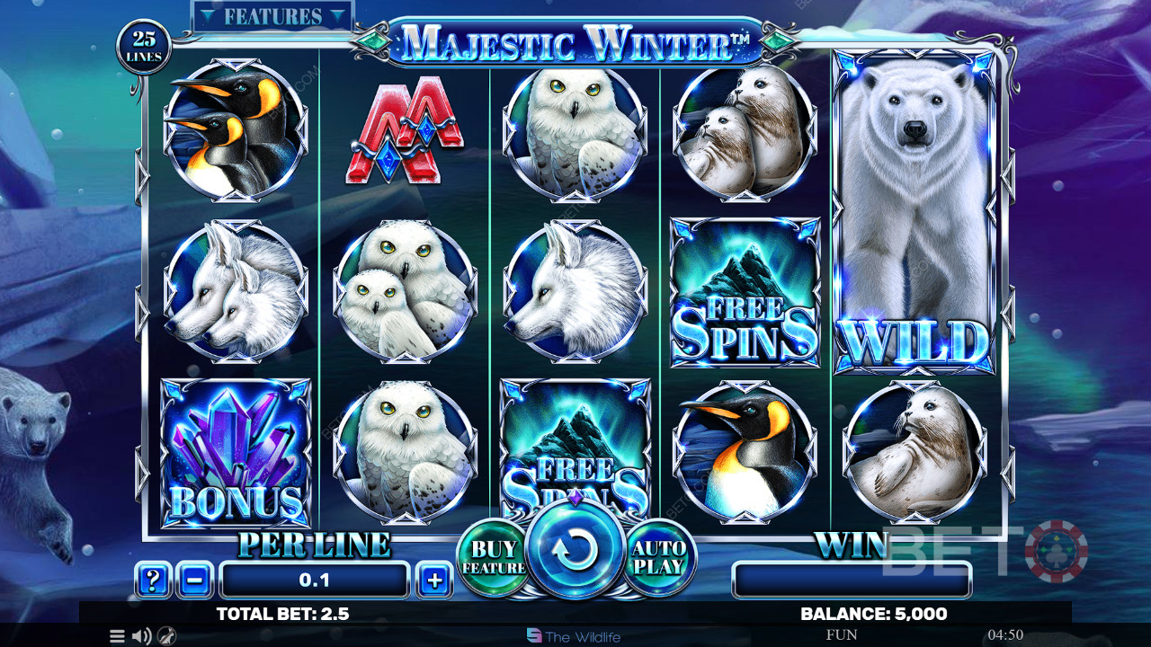 Đánh giá Majestic Winter của BETO Slots