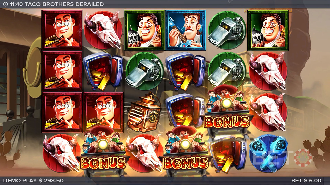 Đánh giá Taco Brothers Derailed của BETO Slots