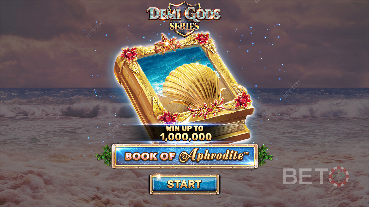 Tận hưởng số tiền thắng tối đa gấp 10.000 lần tiền đặt cược của bạn trong máy đánh bạc Book of Aphrodite