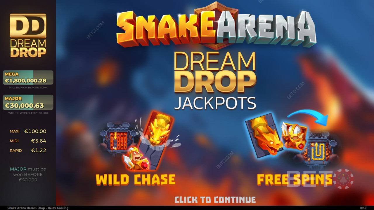 Đánh giá Snake Arena Dream Drop của BETO Slots