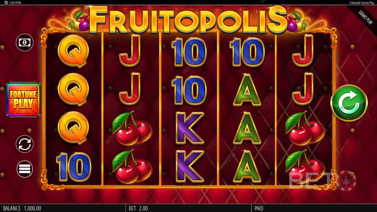 Đánh giá Fruitopolis Fortune Play của BETO Slots