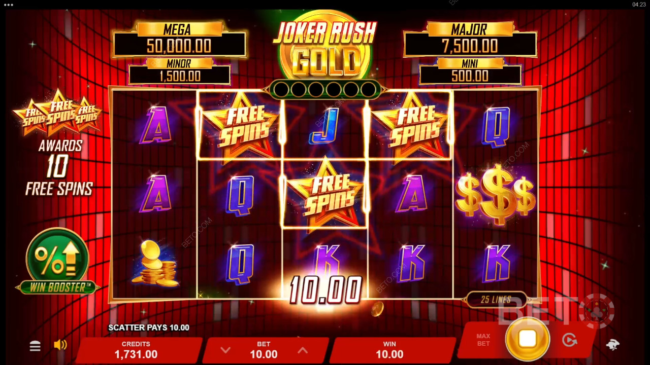 Đánh giá Joker Rush Gold của BETO Slots
