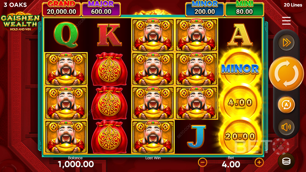 Đánh giá Caishen Wealth Hold and Win của BETO Slots