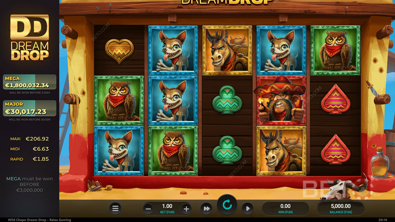Đánh giá Wild Chapo Dream Drop của BETO Slots