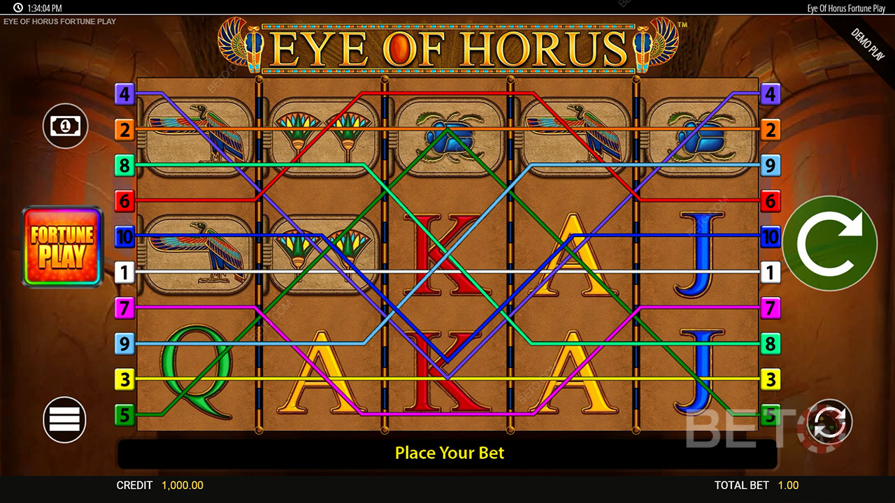Cách chơi Eye of Horus Fortune của Blueprint