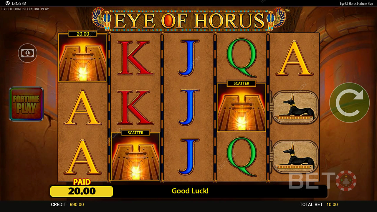 Phán quyết cho Eye of Horus Fortune Chơi Slot Trực tuyến