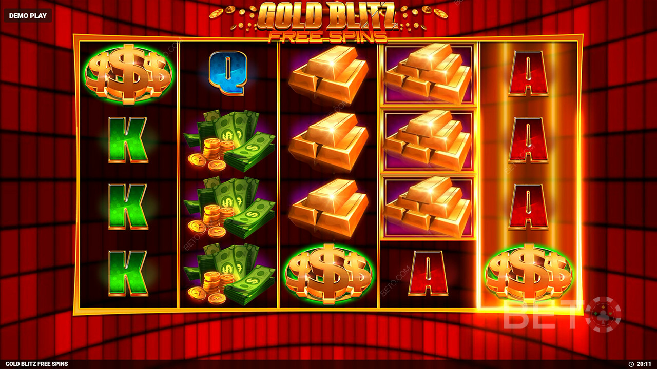 Đánh giá Vòng quay miễn phí Gold Blitz của BETO Slots