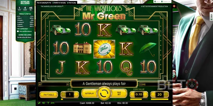 Nơi tốt nhất để chơi slot trực tuyến là tại trang web trò chơi Mr Green.