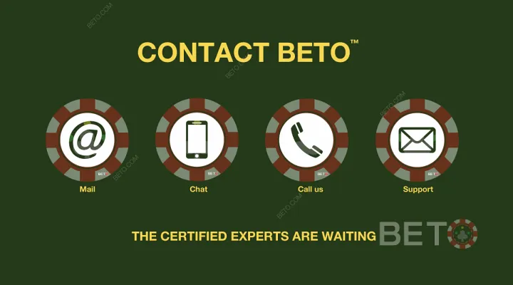 Hãy liên hệ với BETO - Các chuyên gia cờ bạc đang chờ đợi!