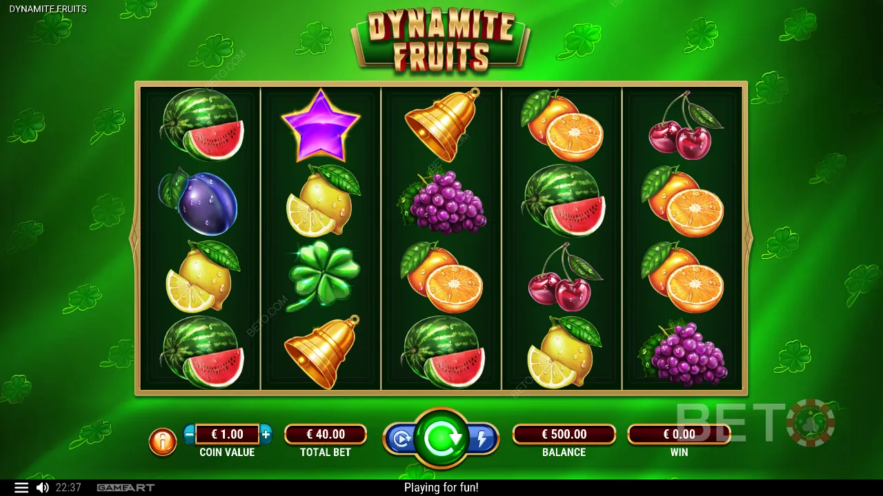 Trò chơi mẫu của Dynamite Fruits